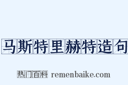 马斯特里赫特造句是什么意思的图片